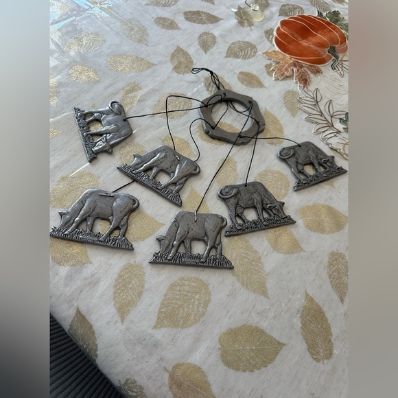 Carson pewter outdoor wind chimes vintage 1990s farm theme nwot - Picture 1 of 8
